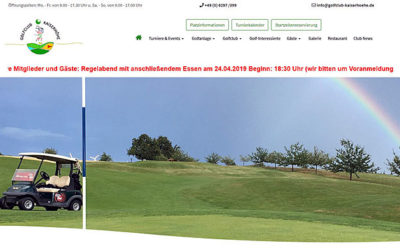Neues Webdesign für den Golfclub Kaiserhöhe e.V.